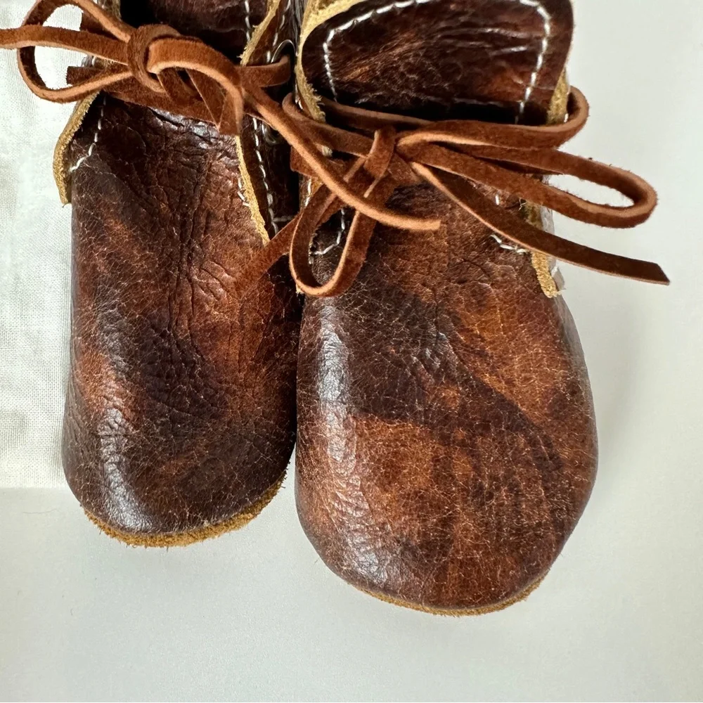 Size 4 SADDLE Oxfords Mon‎ Petit Shoes leather boots